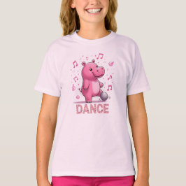 Camiseta Hipopótamo Amigo Dançando Disco Musical