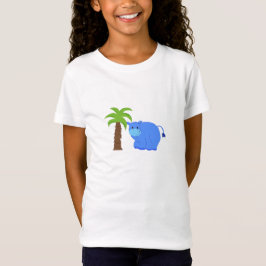 Camiseta Hipopótamo ao lado de uma palmeira
