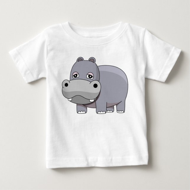 Camiseta Hipopótamo Bebê Fofo (Frente)