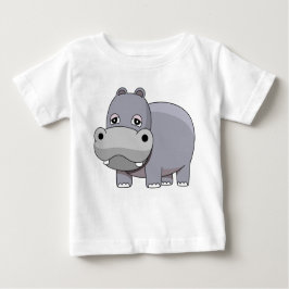 Camiseta Hipopótamo bonito do bebê