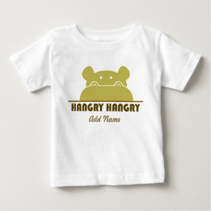 Camiseta Hipopótamo bonito engraçado verde de Hangry com