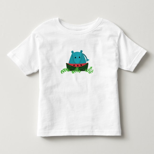 Camiseta Hipopótamo Comendo Melancia (Frente)