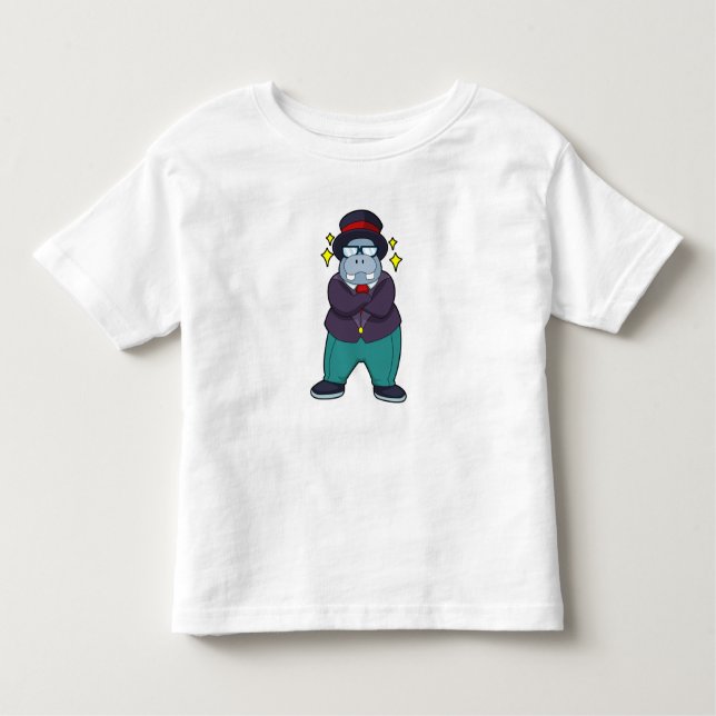 Camiseta Hipopótamo como Noivo com Terno.PNG (Frente)