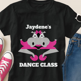 Camiseta Hipopótamo Dançante Engraçado