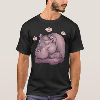 Camiseta Hipopótamo Dormindo Cochilando Hipopótamo Amante d