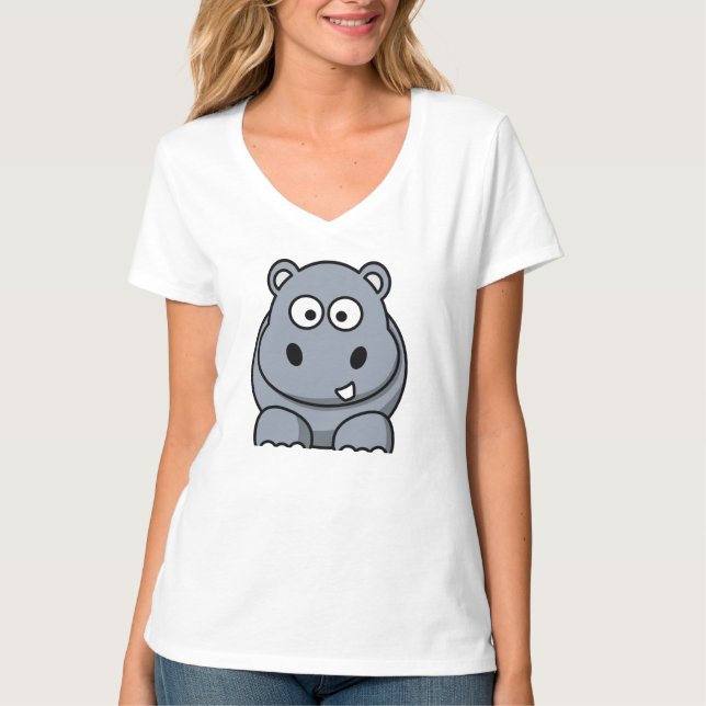 Camiseta Hipopótamo dos desenhos animados (Frente)