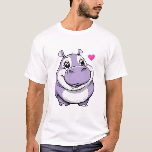 Camiseta Hipopótamo Feliz (Frente)