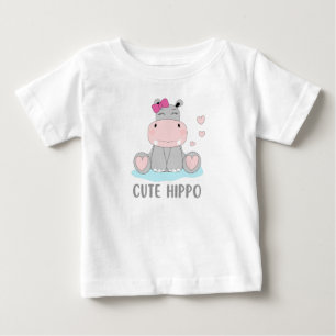 Camiseta Hipopótamo fofo 