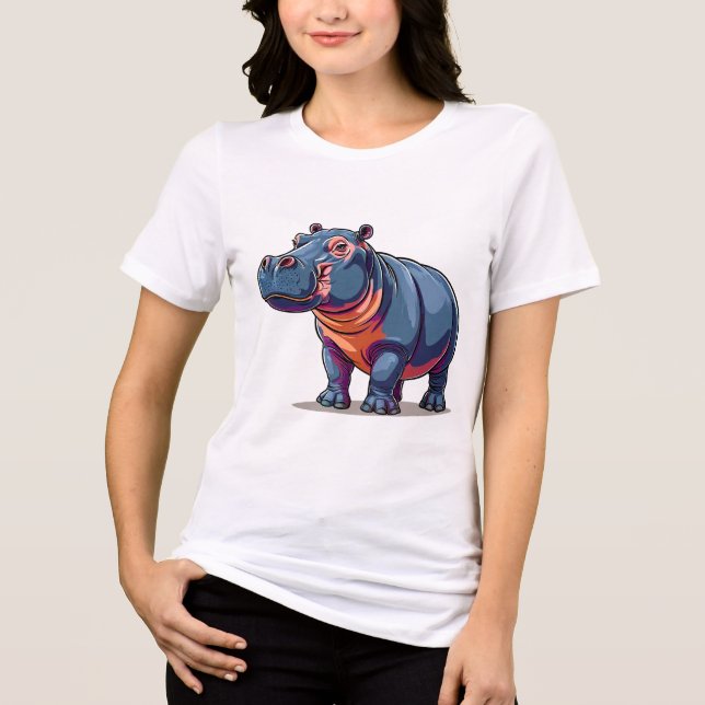Camiseta 🦛✨ Hipopótamo Fofo Presente de Animal Divertido � (Frente)