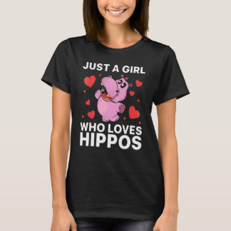 Camiseta Hipopótamo Legal Para Mulheres Meninas Hipopótamo 