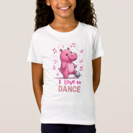 Camiseta Hipopótamo Musical Adora Dançar 