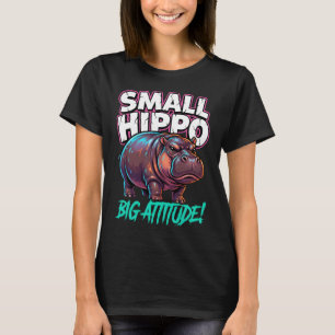Camiseta Hipopótamo Pigmó Cute Corpo Pequeno Grande Atitude