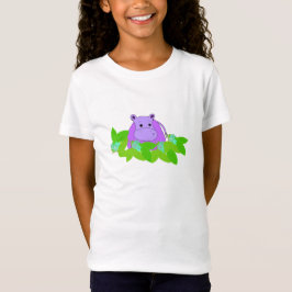 Camiseta Hipopótamo Roxo Pastando
