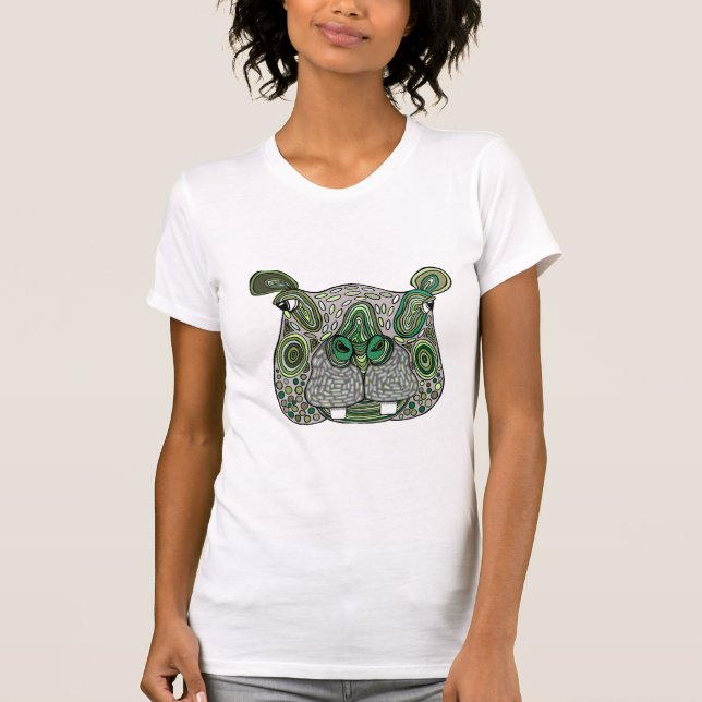 Camiseta Hipopótamo verde (Frente)