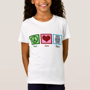 Camiseta Hipopótamos do amor da paz bonitos