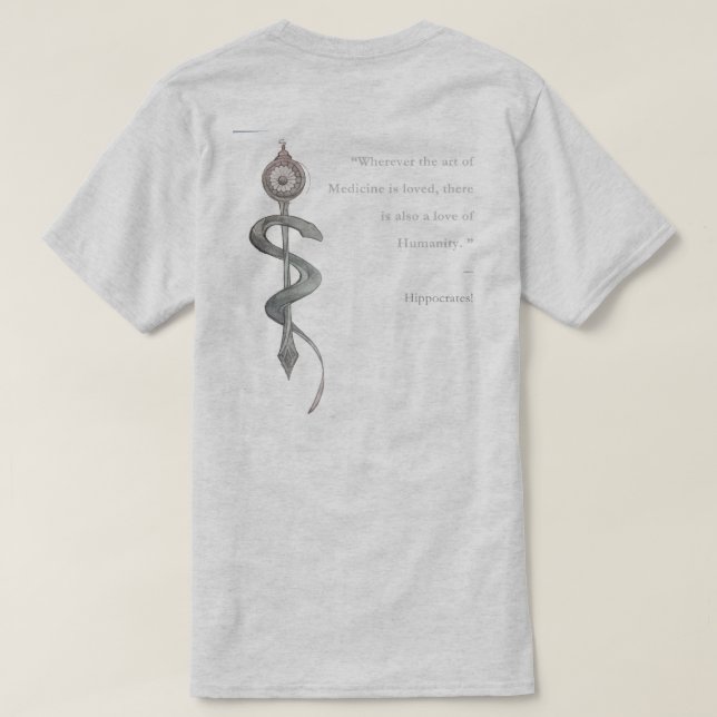 Camiseta hippacrates (Verso do Design)