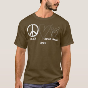 Camiseta Hippie 70s Peace Love Rock N Roll Legal Banda Love