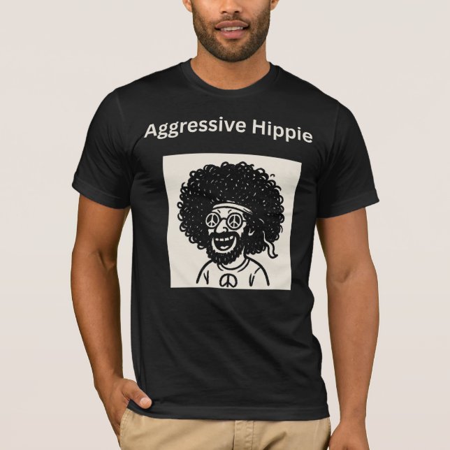Camiseta hippie agressivo (Frente)