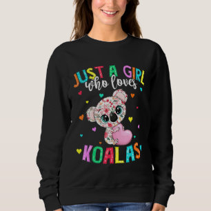 Camiseta Hippie Apenas Uma Rapariga Que Ama Koalas Vintage