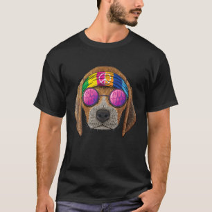 Camiseta Hippie Beagle Love Sinal 70S Hippie Dog