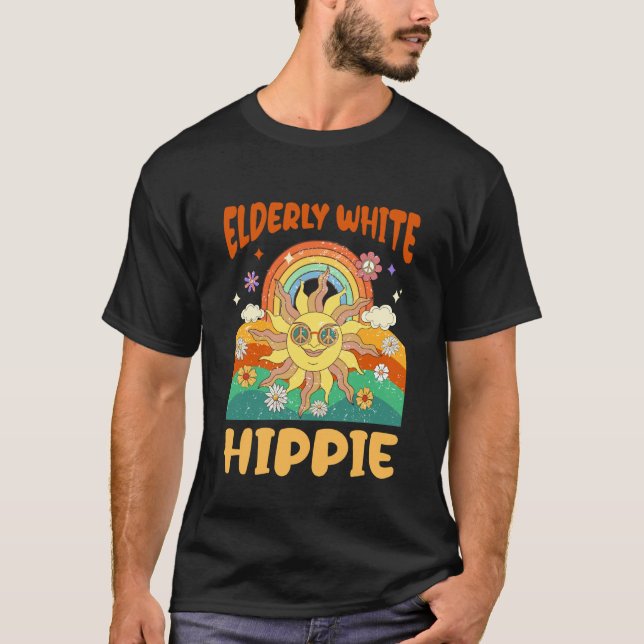 Camiseta Hippie Branco Idoso (Frente)