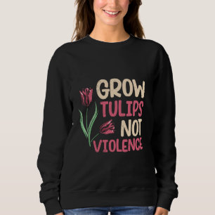 Camiseta Hippie CULTIVE TULIPAS NÃO VIOLÊNCIA Tulipas Tulip