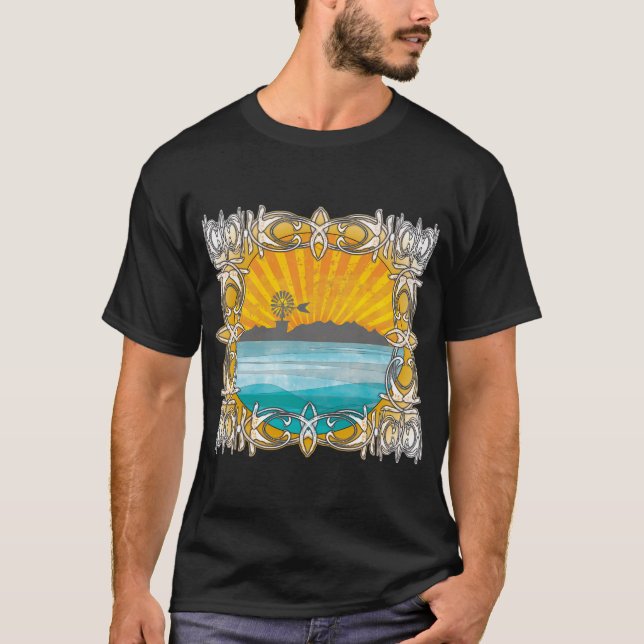 Camiseta Hippie das Ilhas Baleares de Maiorca (Frente)