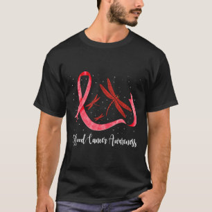 Camiseta Hippie Dragonfly Vermelha Fita Cancer Sanguínea Se
