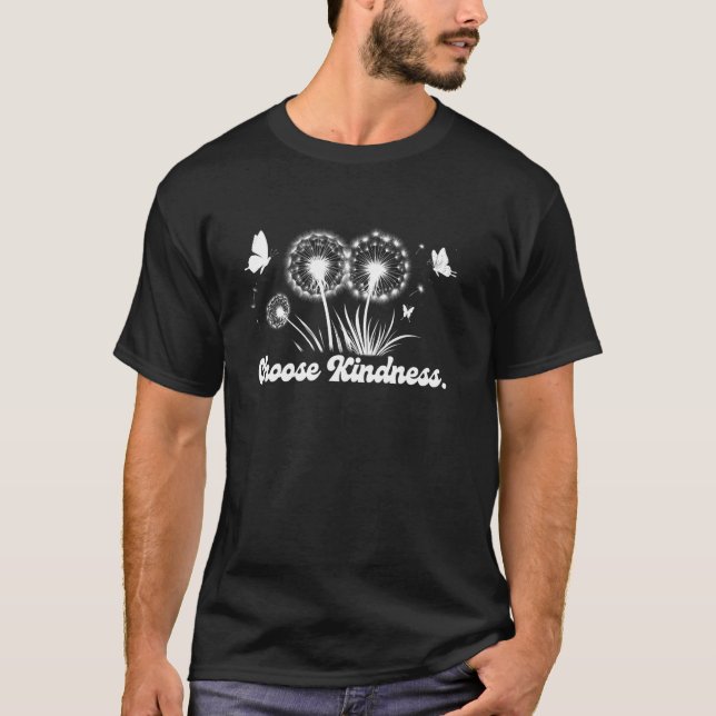 Camiseta Hippie ESCOLHA A BONDADDE Poder das Flores Carinha (Frente)