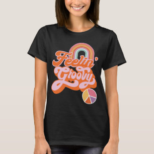 Camiseta Hippie Feelin' Groovy Rainbow Sinal de Paz