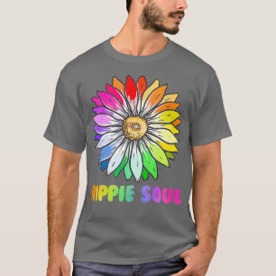Camiseta Hippie Flower Hippie Soul 70s 80s Flor LGBTQ