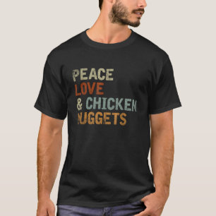 Camiseta Hippie Foodie Oferece Amor Pela Paz E Nuggets De F