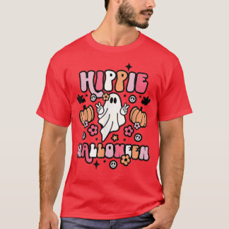 Camiseta Hippie Halloween Cute Spooky Ghost Pumpkin 4589