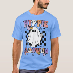 Camiseta Hippie Halloween Groovy Retro 70 Ghost Hippie Hal