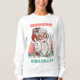 Camiseta Hippie Holidays Natal Groovy Papai Noel