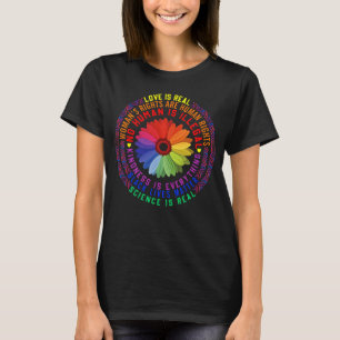 Camiseta Hippie Love É Real Science É Real Black Lives Mães