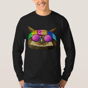 Camiseta Hippie Owl Love Sign 70s Hippie Bird of Prey