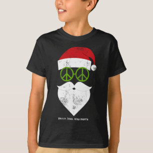 Camiseta Hippie Papais noeis Groovy Sinal de Paz Engraçado