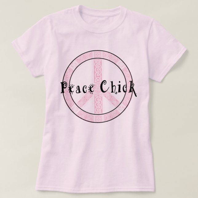 Camiseta Hippie Paz Menina (Frente do Design)