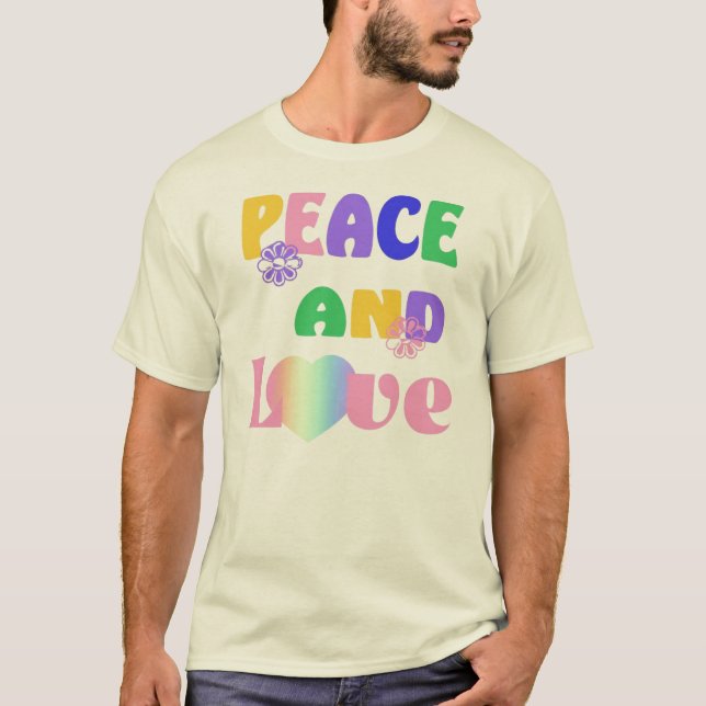 Camiseta Hippie Peace and Love T Shirt (Frente)