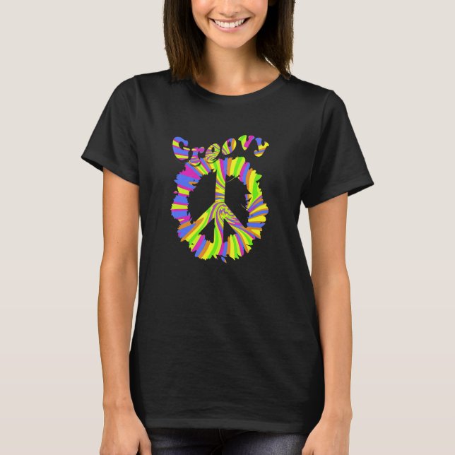 Camiseta Hippie Peace Free Spirit Hippy Hipie Groovy Flower (Frente)