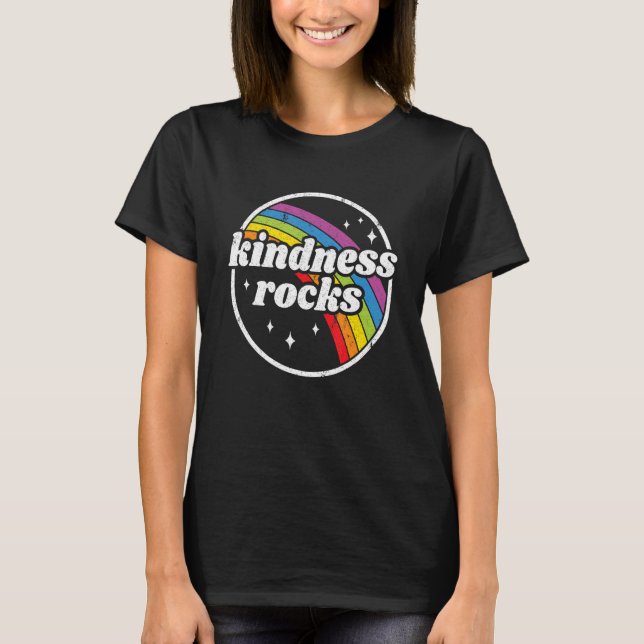 Camiseta Hippie Retro Professor Anti Bullying Rainbow Kindn (Frente)