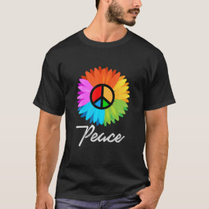 Camiseta Hippie - Símbolo de Paz Símbolo de Amor Esperan