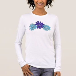 Camiseta Hippie - Sinal de Paz Flor Poder Puro Aqua