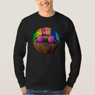 Camiseta Hippie Sloth Love Sign 70s Hippie Tropical A