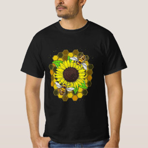 Camiseta Hippie Sunflower Bees