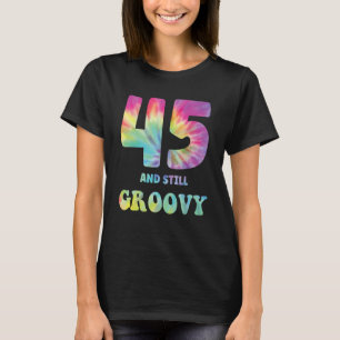 Camiseta Hippie Tie Dye 45 e ainda Groovy 45th Birthday 6