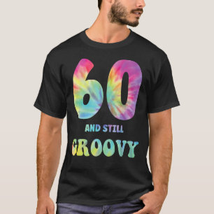 Camiseta Hippie Tie Dye 60 e ainda Groovy 60th Birthday 6