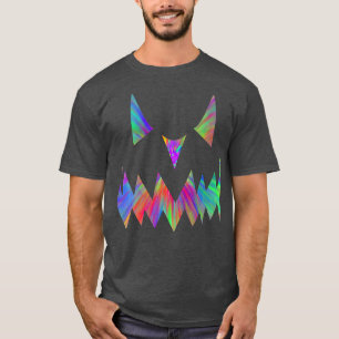 Camiseta Hippie TieDye Jack O'Lantern Cute Pumpkin Face Ha