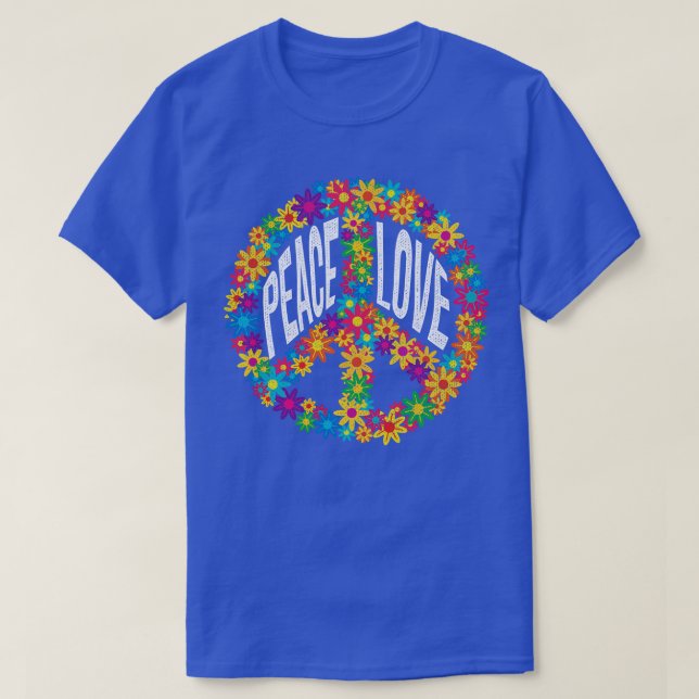 Camiseta Hippie Unity Day Love Sign (Frente do Design)
